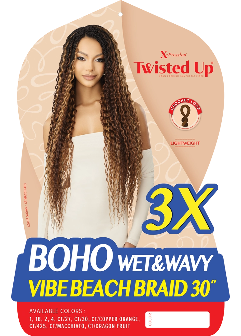 Outre Boho Wet & Wavy Vibe Beach Braid 30" 3X