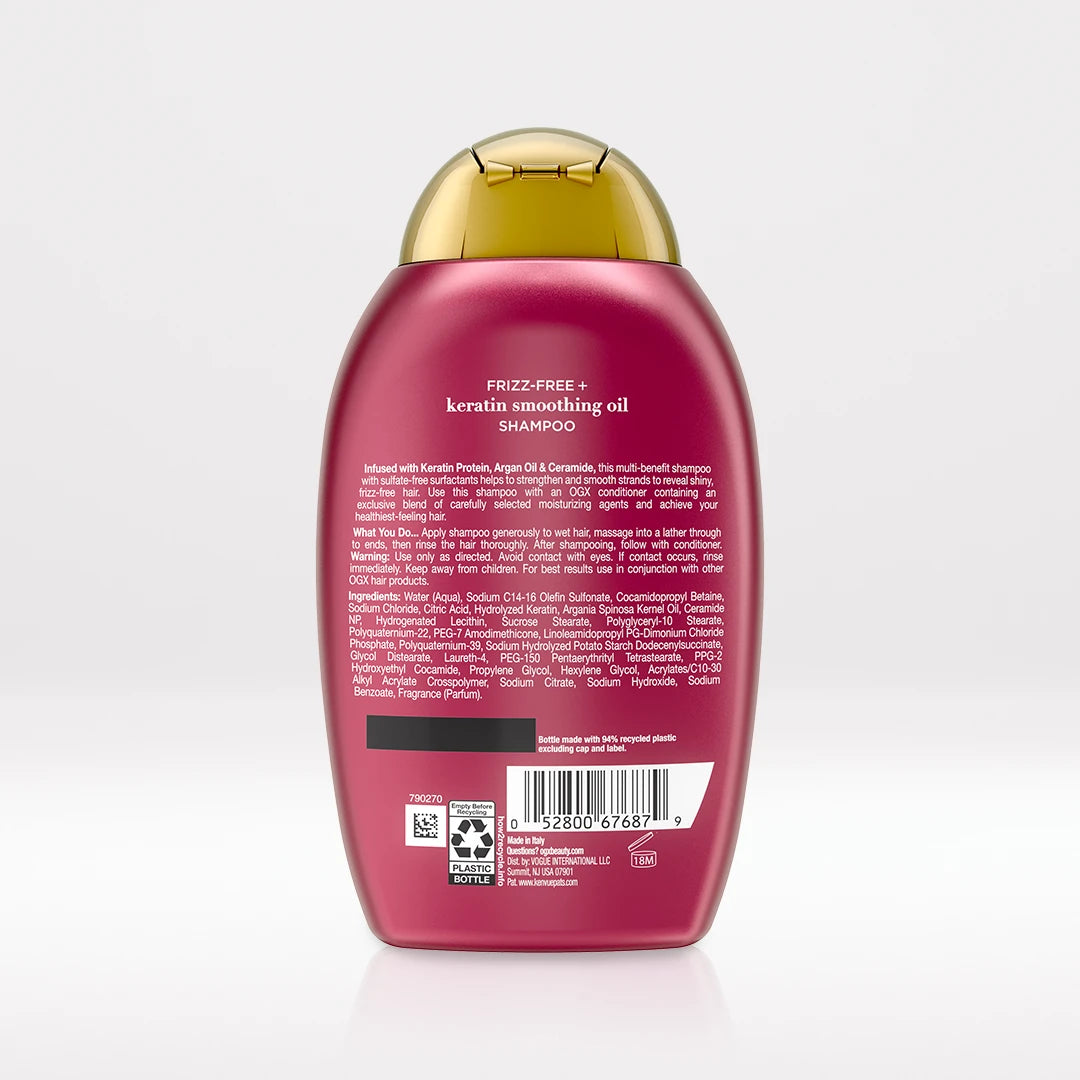 OGX 5-IN-1 Frizz-Free+ Keratin Smoothing Oil Shampoo
