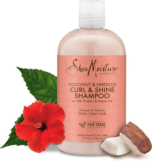 Shea Moisture Coconut & Hibiscus Curl & Shine Hair Shampoo