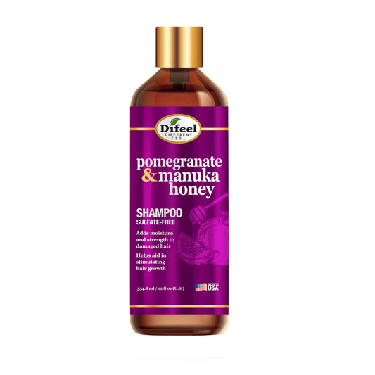 Difeel Pomegranate & Manuka Honey Sulfate-Free Shampoo 12 oz.