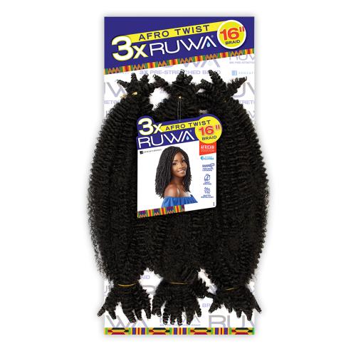 Sensationnel 3x Ruwa Pre-Stretched Afro Twist 16"