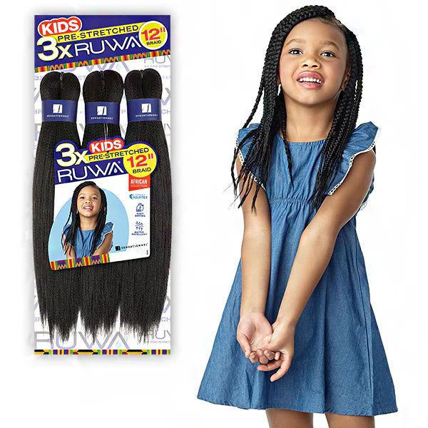 Sensationnel Kids 3x Pre-Stretched Ruwa 12